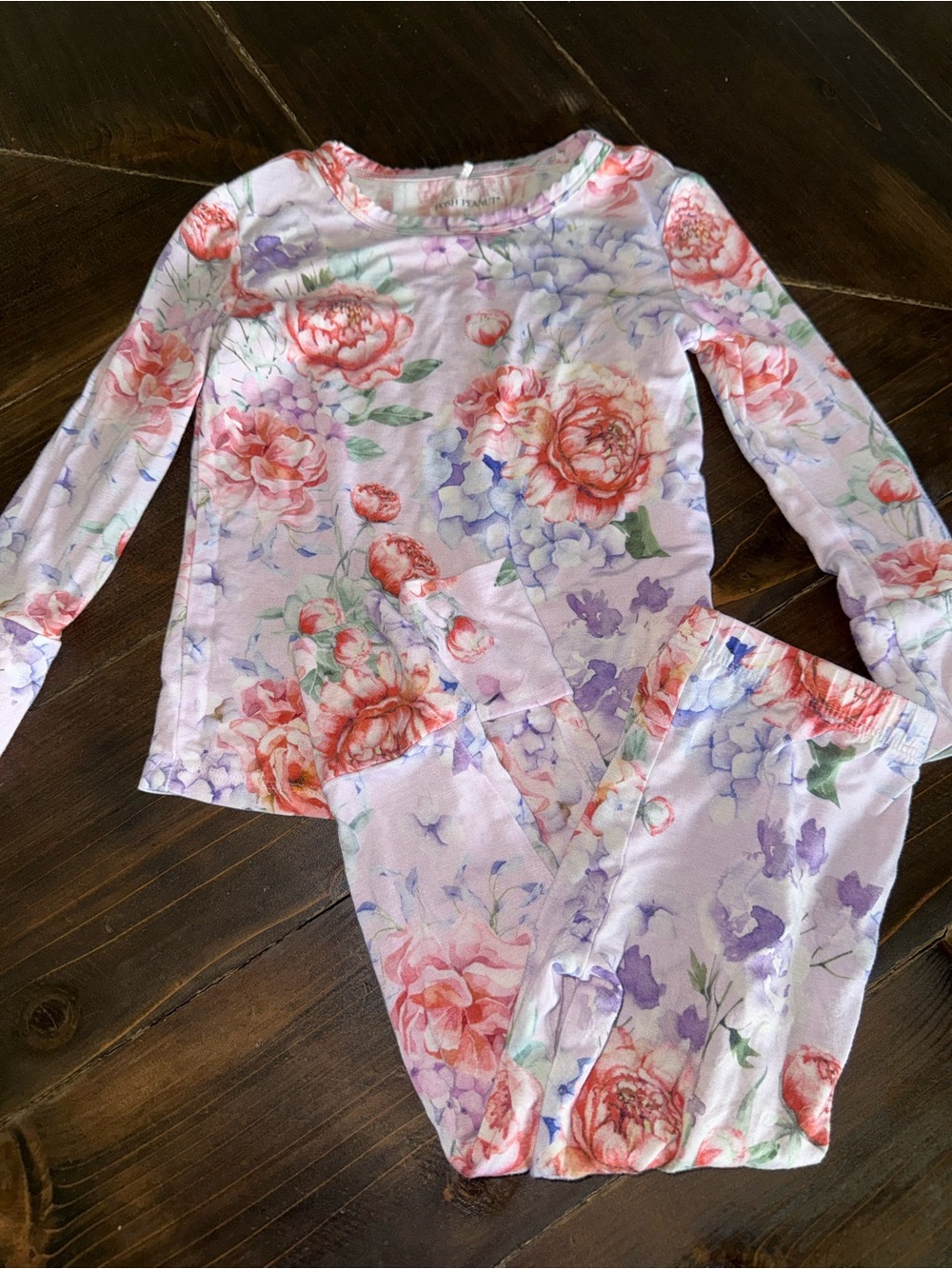 Posh Peanut Floral Bamboo PJs Size 2T